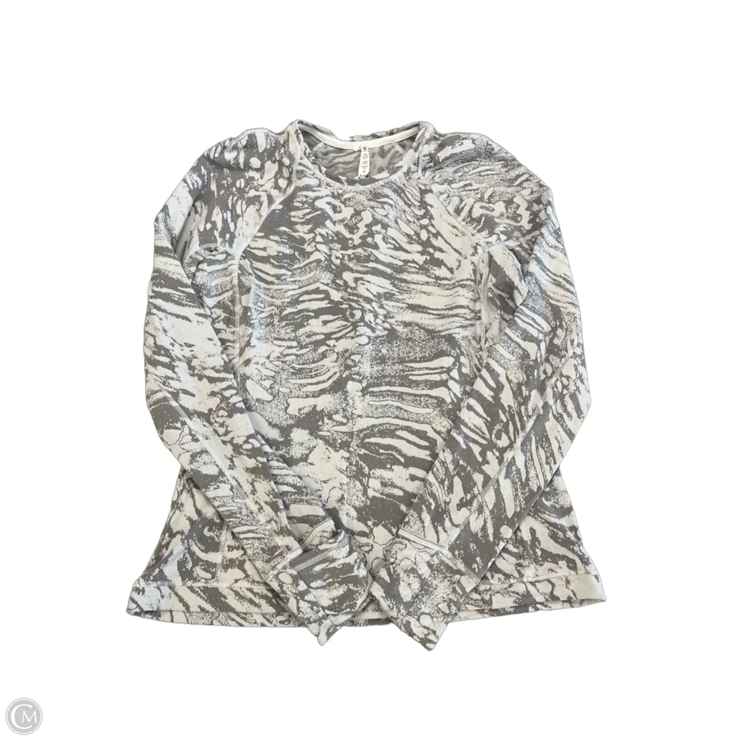 Athletic Top Long Sleeve Crewneck By Lululemon In Grey, Size: L