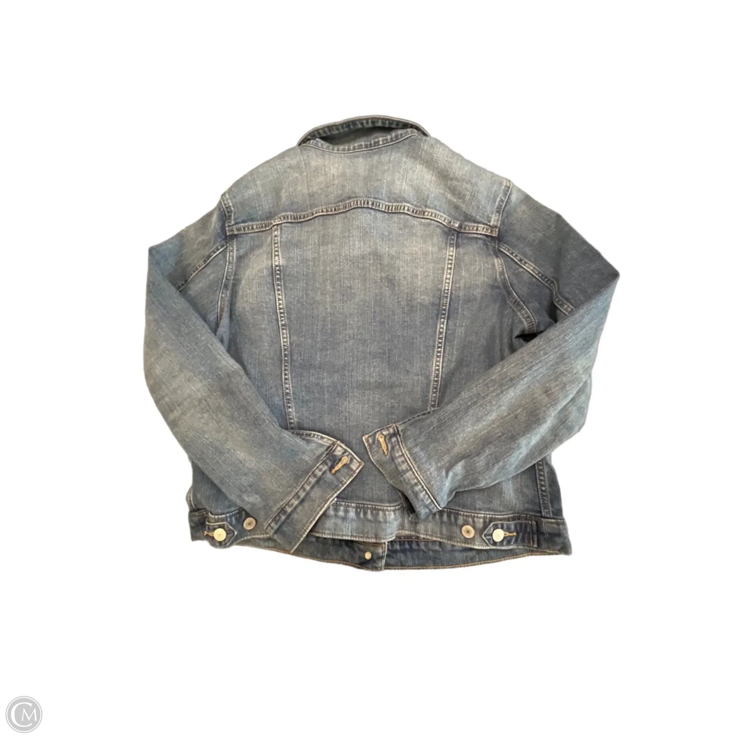Jacket Denim By Lucky Brand In Blue Denim, Size: Xl
