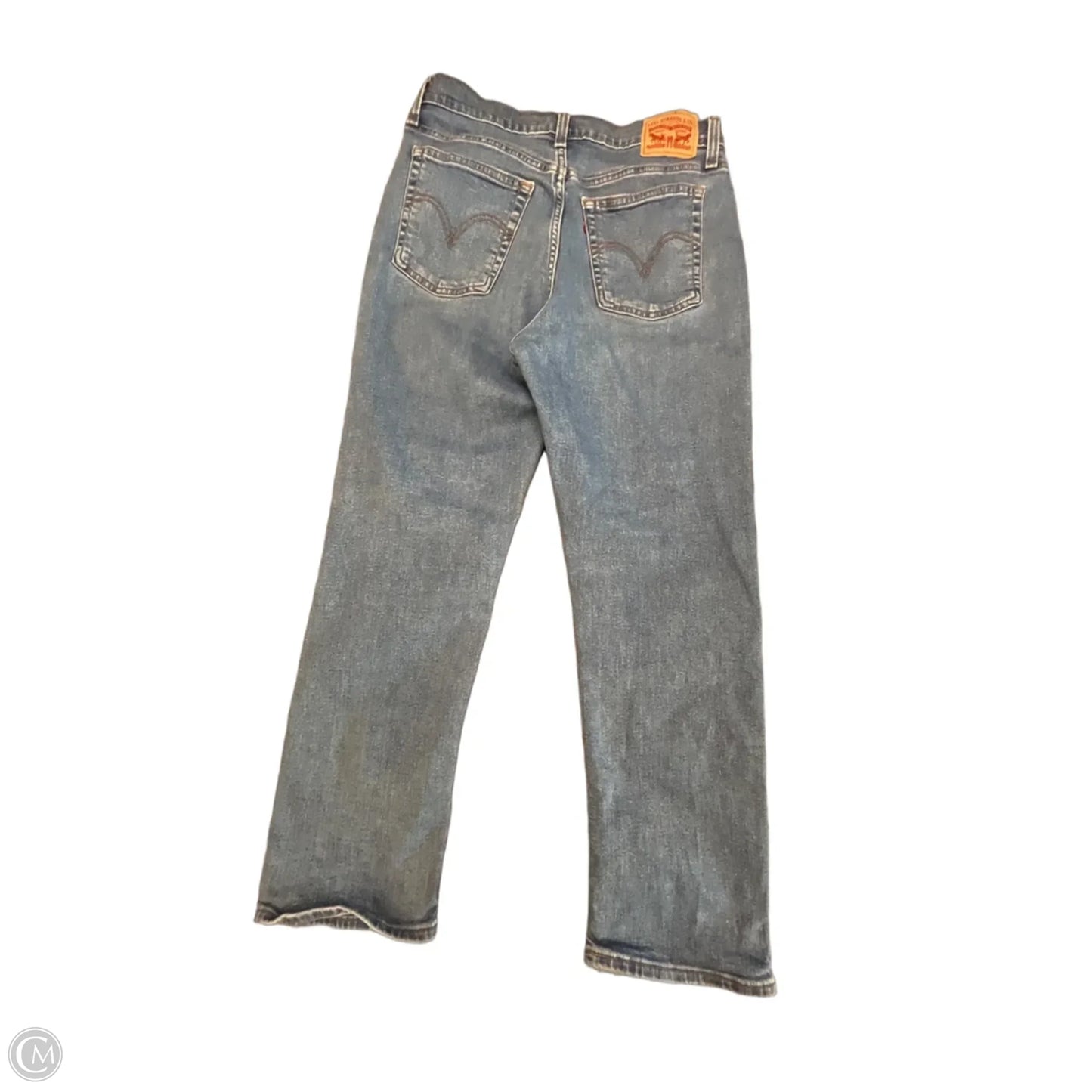 Jeans Straight By Levis In Blue Denim, Size: 12