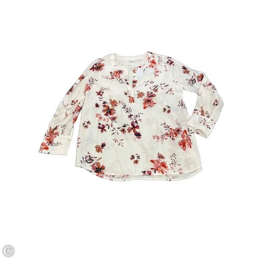 Top Long Sleeve By J. Jill In White, Size: M