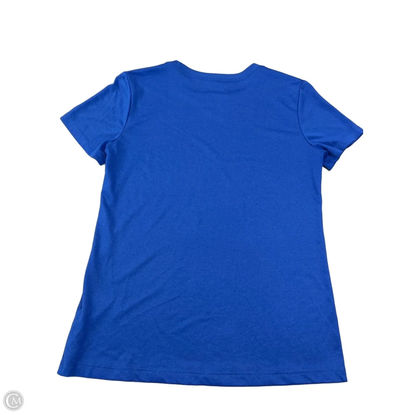 Athletic Top Short Sleeve By Nike In Blue, Size: S