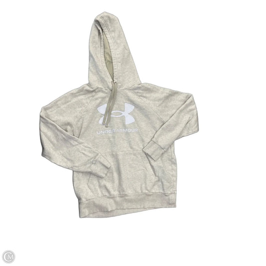 Sweatshirt Hoodie By Under Armour In Cream, Size: S