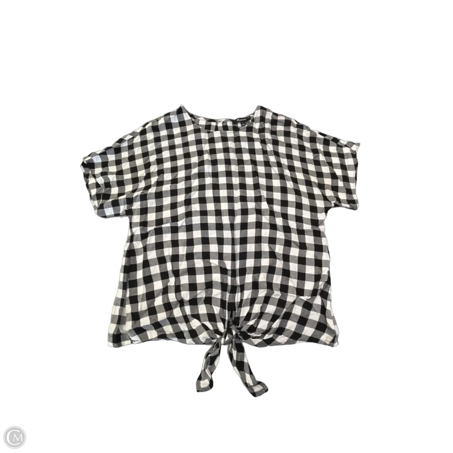 Top Short Sleeve By Madewell In Black & White, Size: S