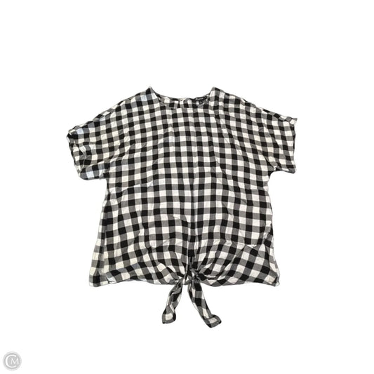Top Short Sleeve By Madewell In Black & White, Size: S
