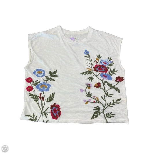Tank Top By Anthropologie In White, Size: Xl