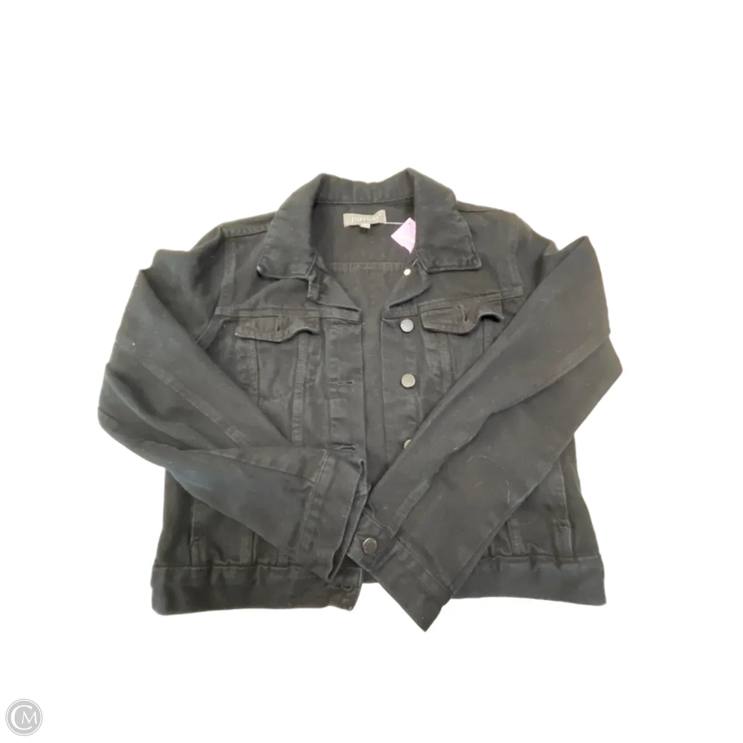 Jacket Denim By Clothes Mentor In Black, Size: S