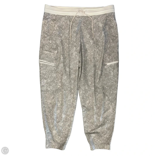 Athletic Pants By Athleta In Cream & Green, Size: Xl
