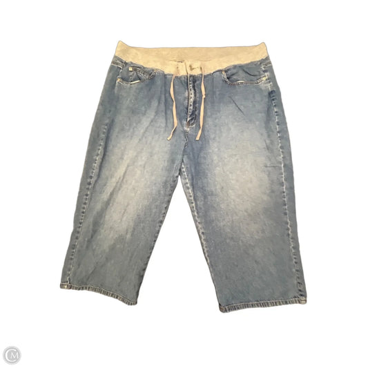 Jeans Cropped By Avenue Blues In Blue Denim, Size: 22