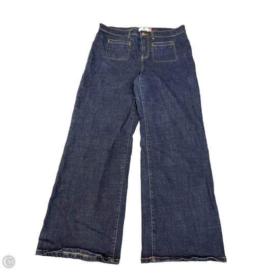 Jeans Wide Leg By Cabi In Blue Denim, Size: 16