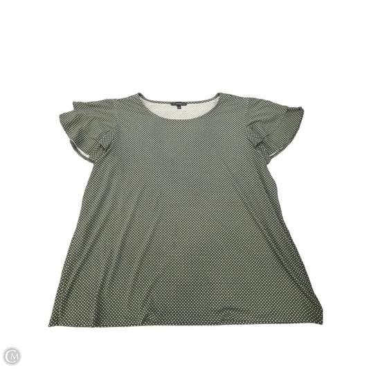 Blouse Short Sleeve By Adrianna Papell In Polkadot Pattern, Size: 1x