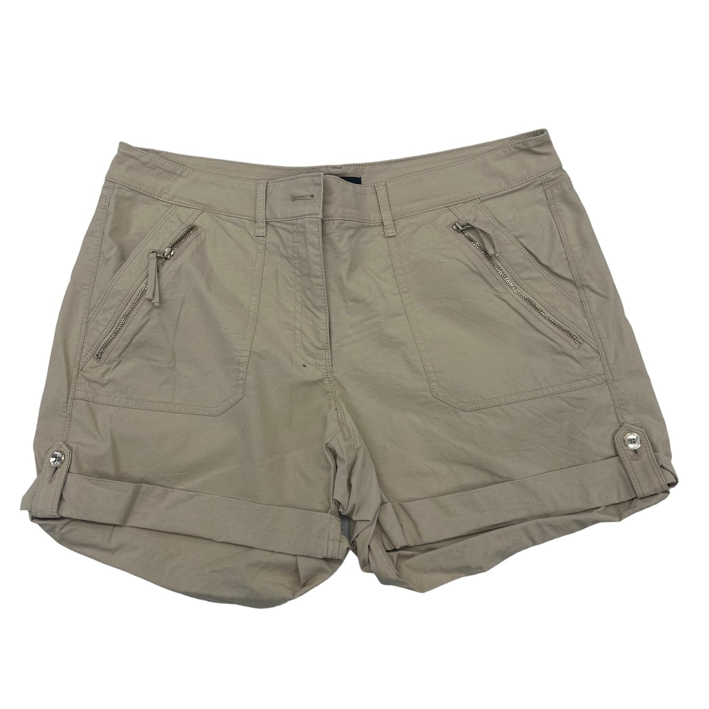 TAN WHITE HOUSE BLACK MARKET SHORTS, Size 10