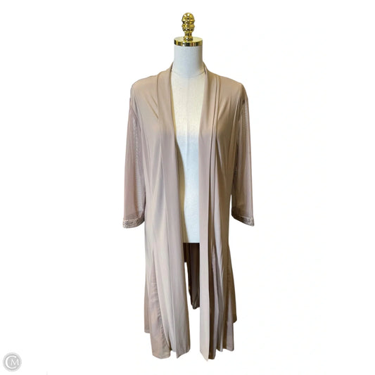 Cardigan By R And M Richards In Beige, Size: Xl