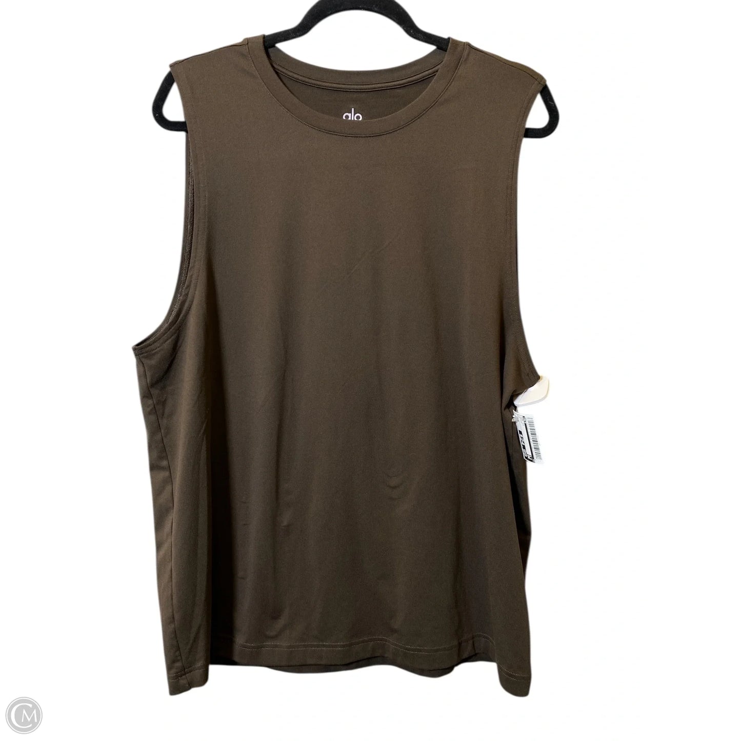 Top Short Sleeve By Alo In Brown, Size: M