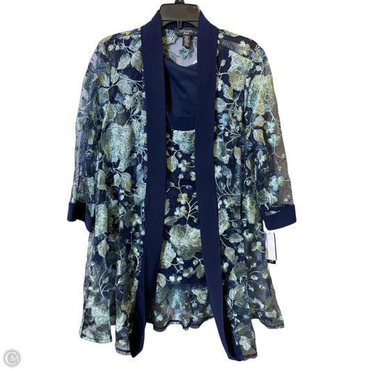 Top 2pc 3/4 Sleeve By R And M Richards In Blue, Size: 10p