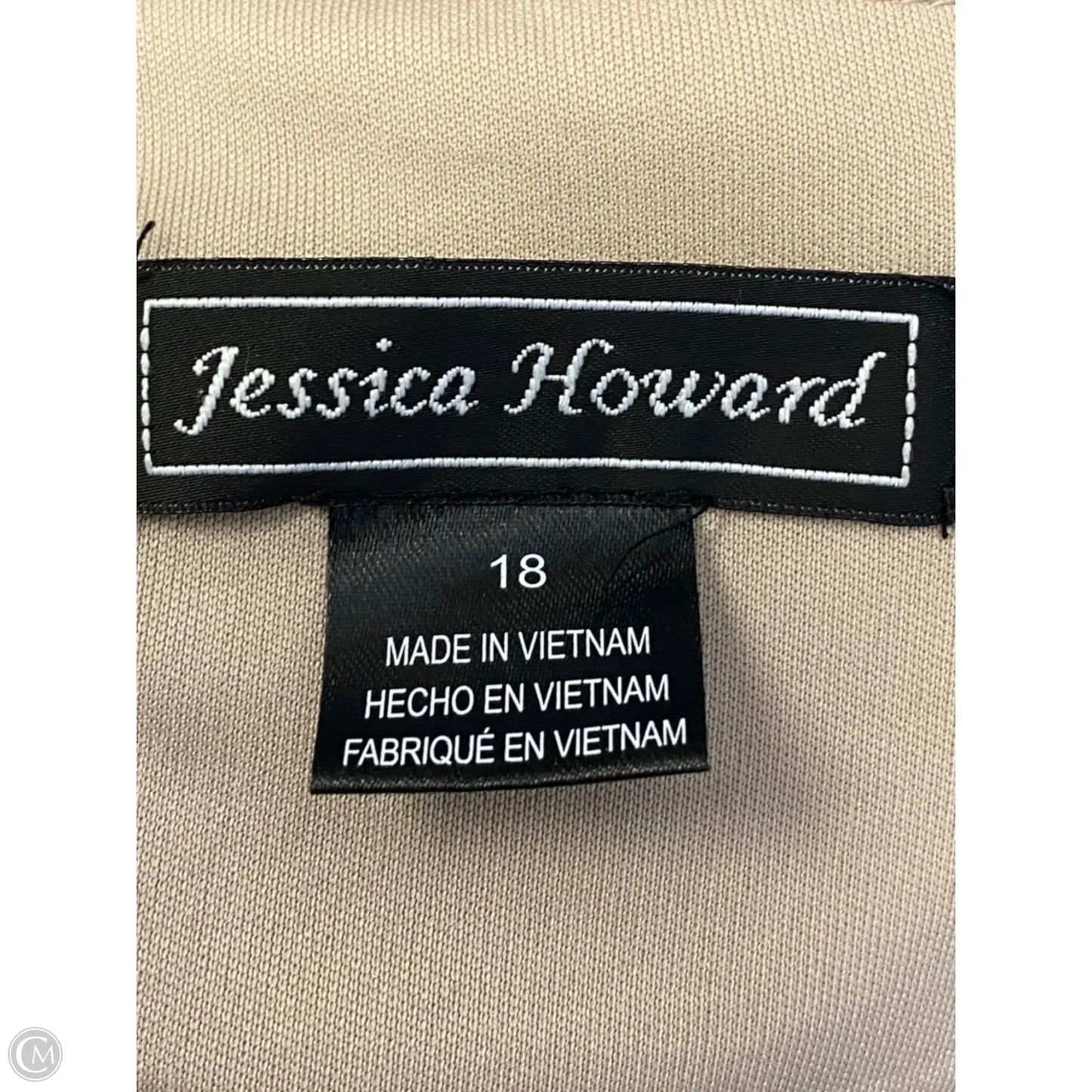 Dress Work By Jessica Howard In Black & Tan, Size: 18