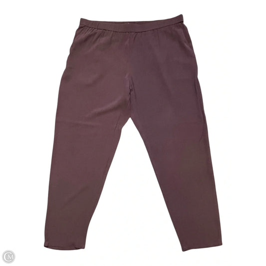 Pants Lounge By Eileen Fisher In Maroon, Size: L
