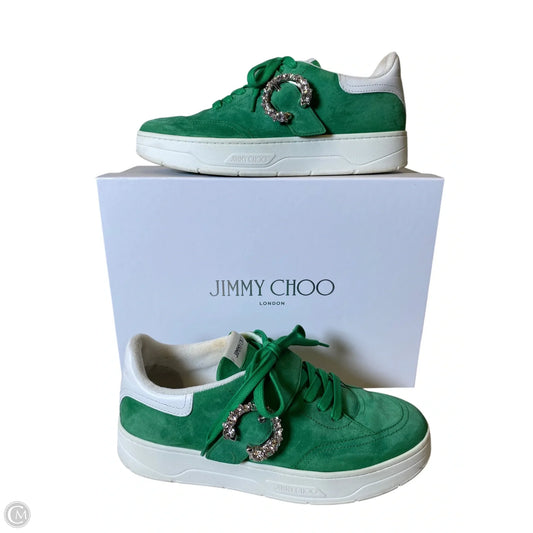 Shoes Luxury Designer By Jimmy Choo In Green, Size: 8.5