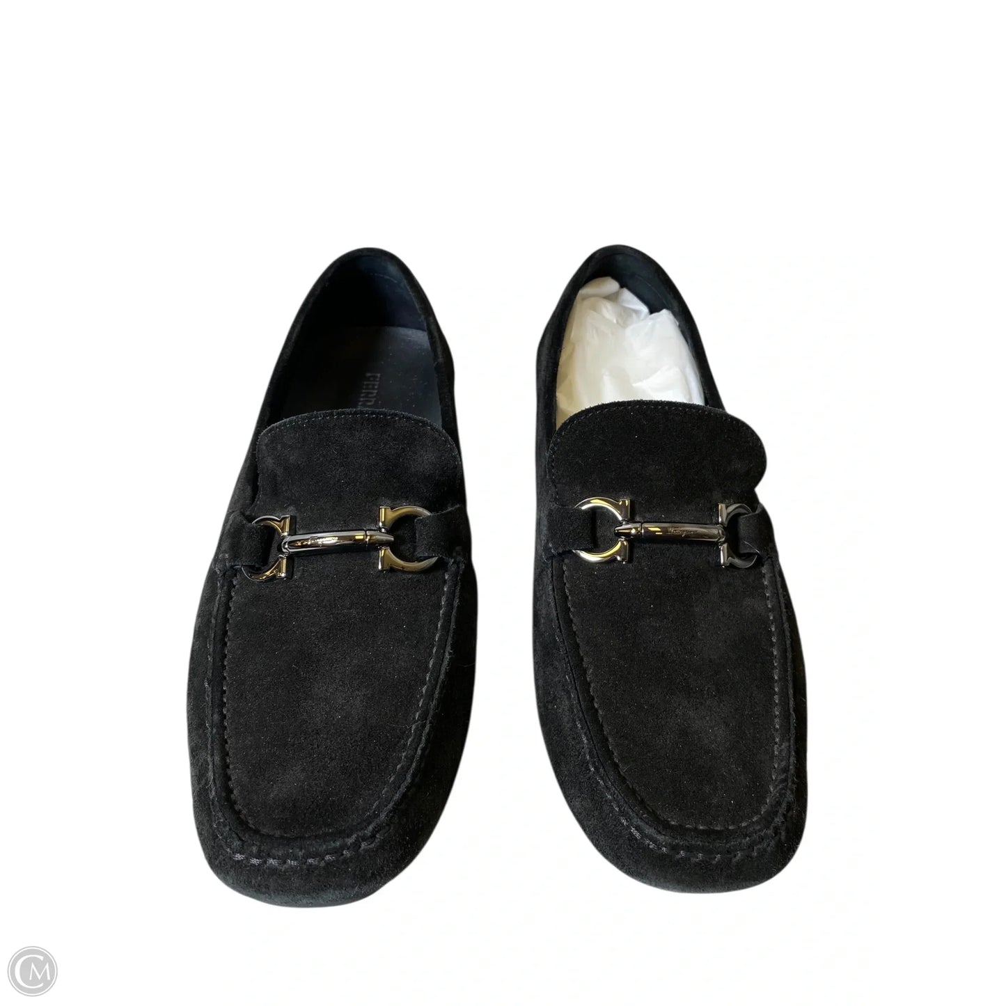 Shoes Luxury Designer By Ferragamo In Black, Size: 11