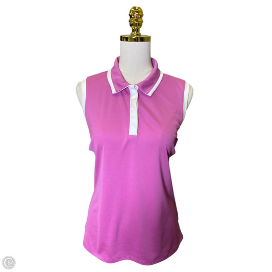 Tank Top By Izod In Purple & White, Size: L