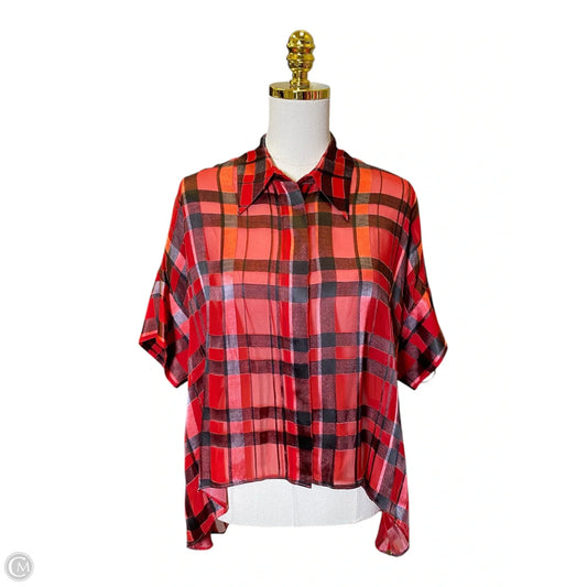 Top Short Sleeve Designer By Alice + Olivia In Red, Size: S