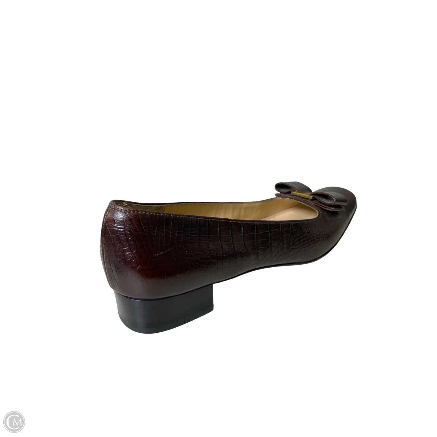 Shoes Luxury Designer By Ferragamo In Brown, Size: 7.5