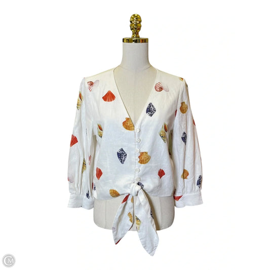 Top 3/4 Sleeve By Joie In Multi-colored, Size: 6
