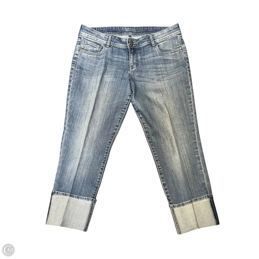 Jeans Cropped By Kut In Blue Denim, Size: 12