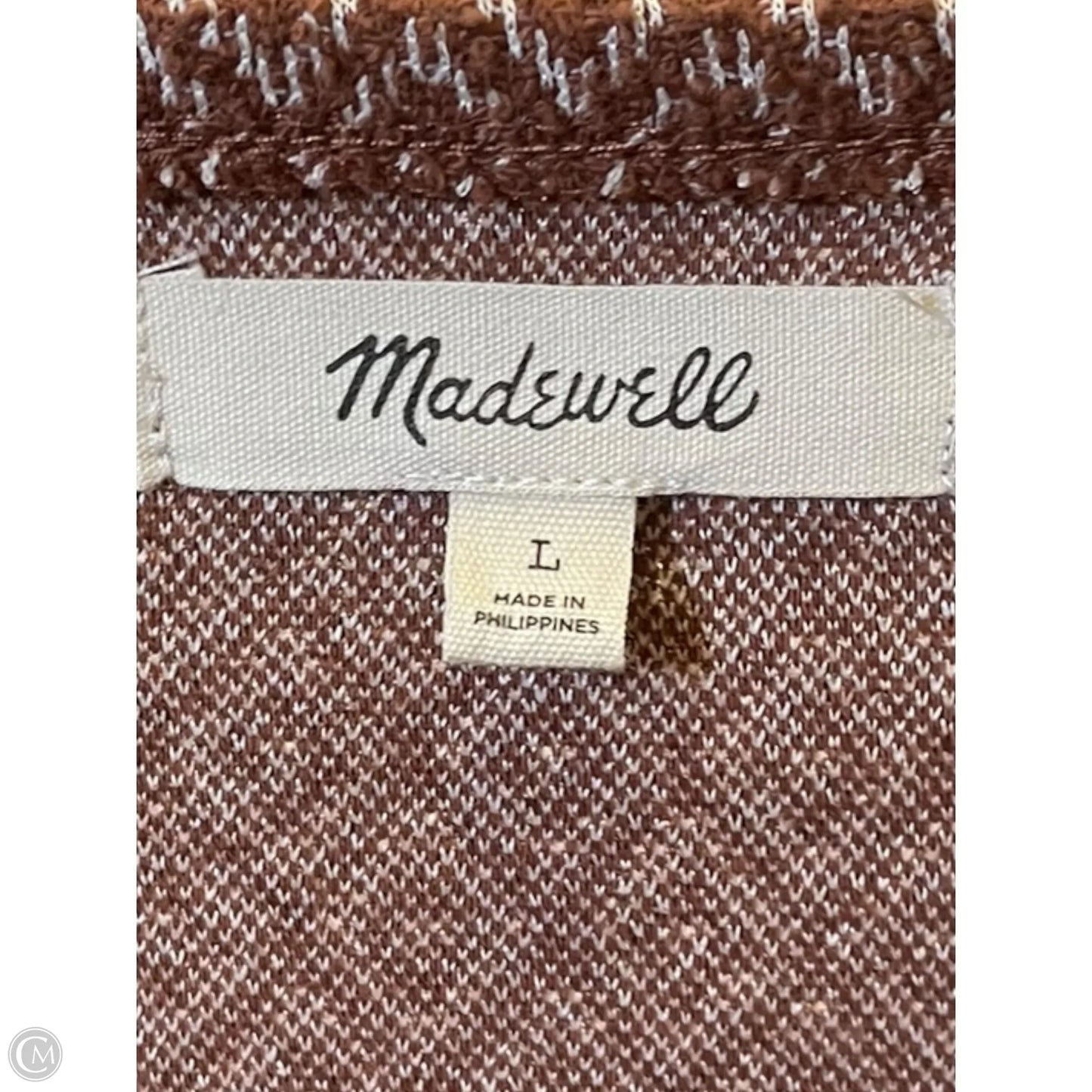 Top Long Sleeve By Madewell In Brown, Size: L