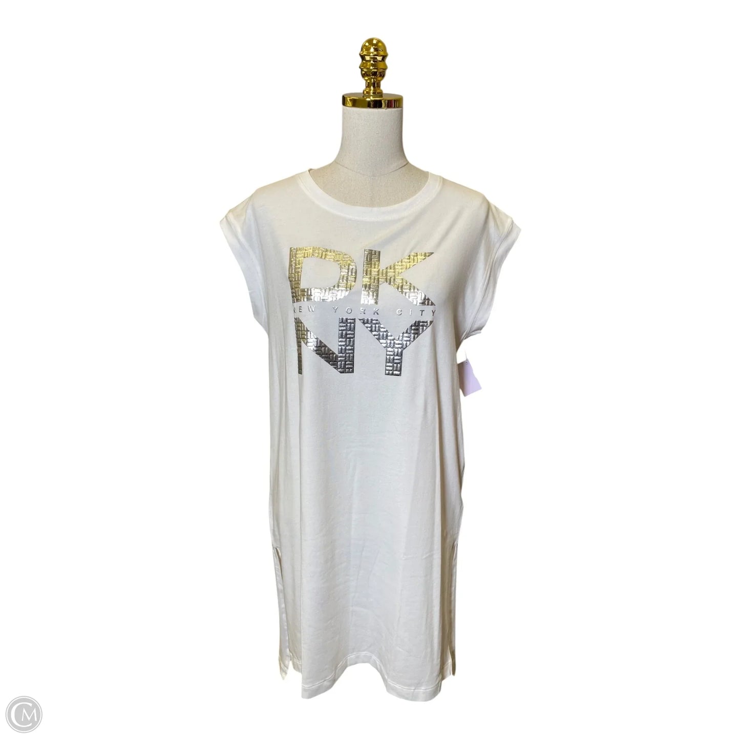 Dress Casual Short By Dkny In White, Size: S