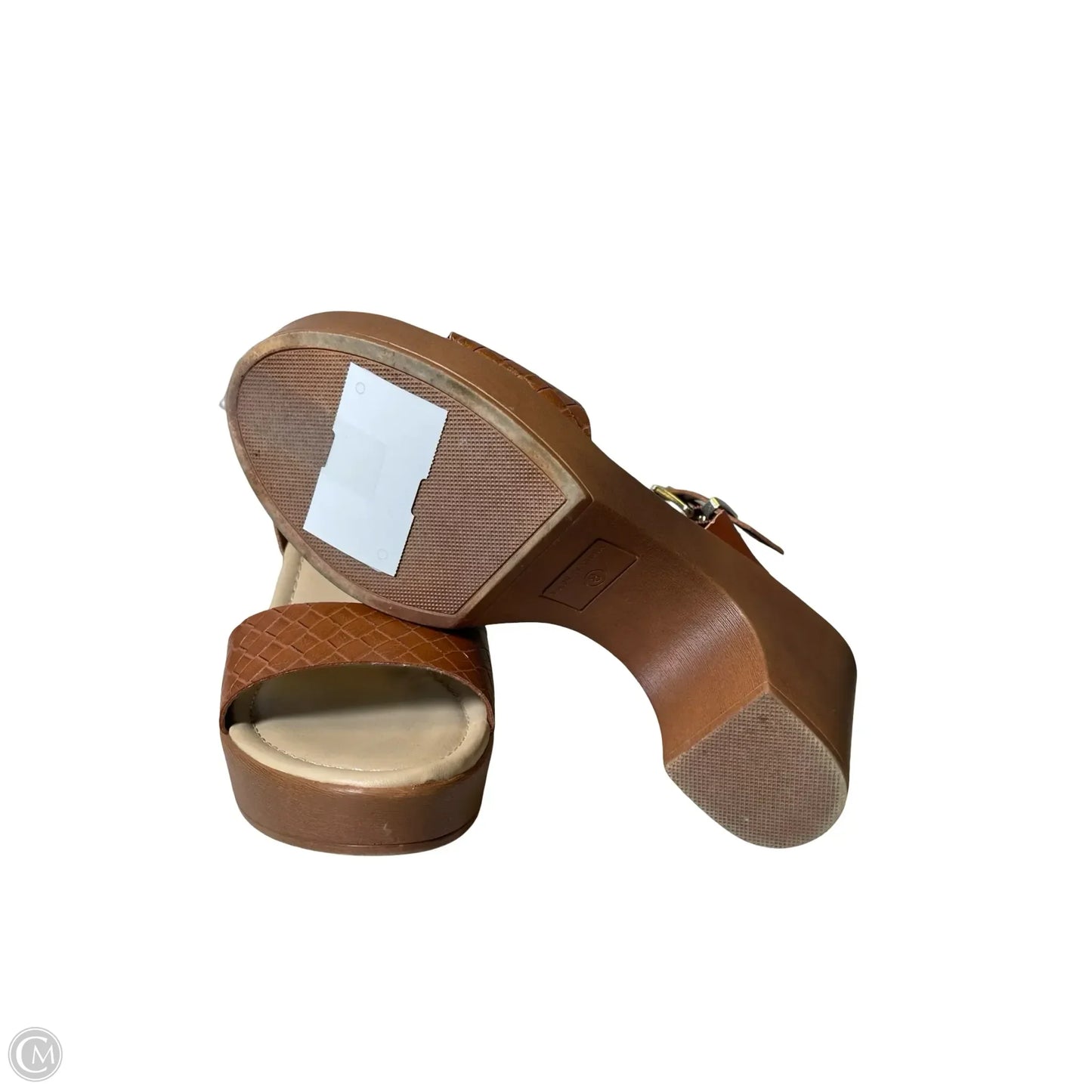 Sandals Heels Block By Me Too In Brown, Size: 8