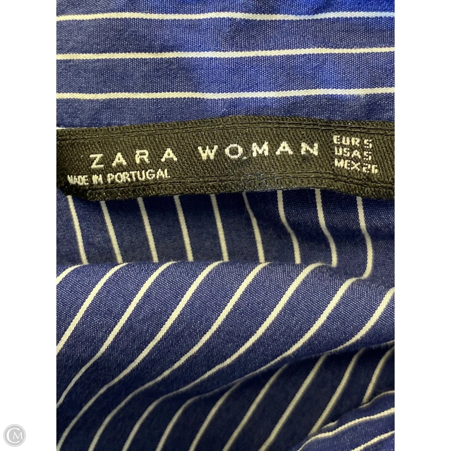 Dress Casual Short By Zara In Striped Pattern, Size: S