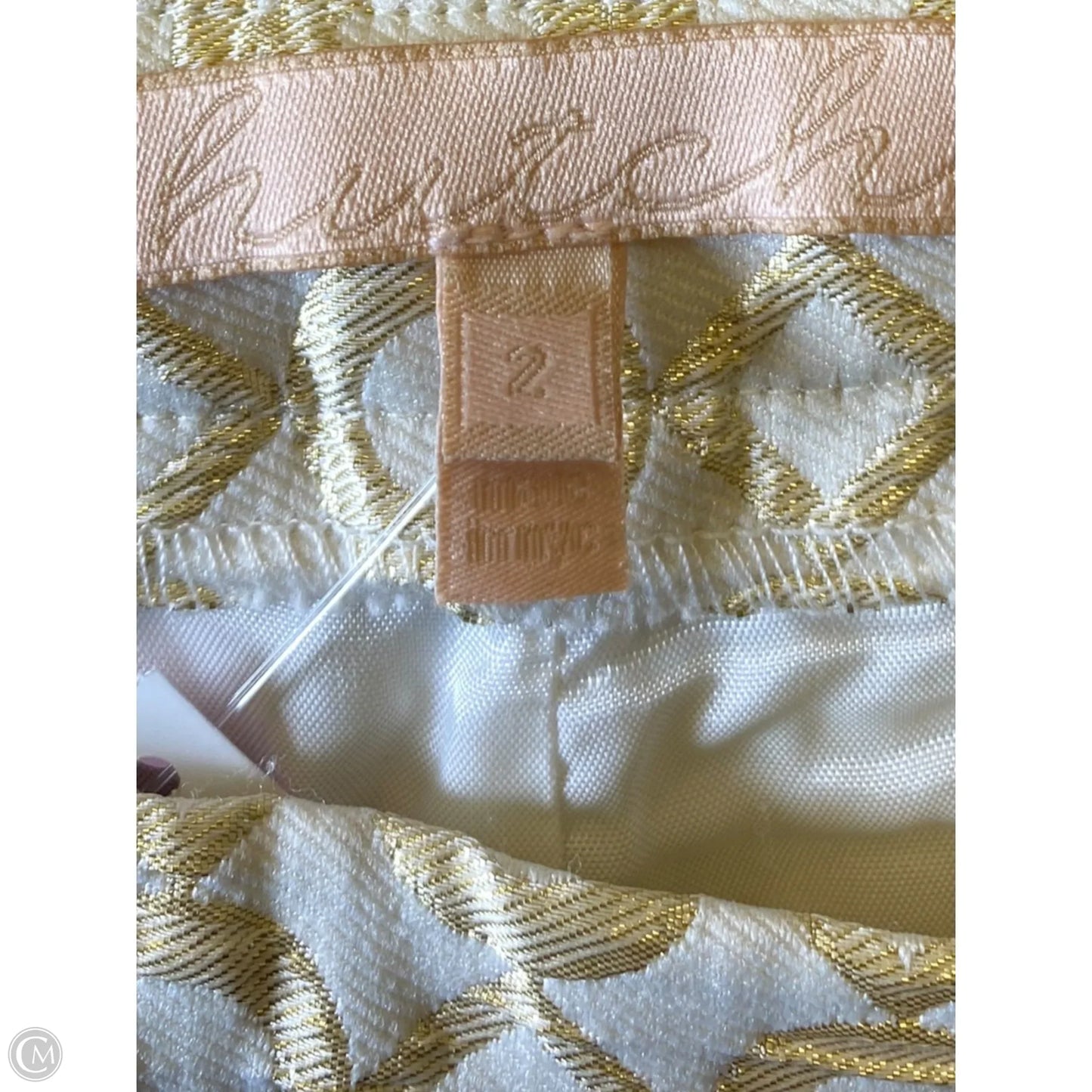 Shorts By Hutch In Gold & White, Size: 2