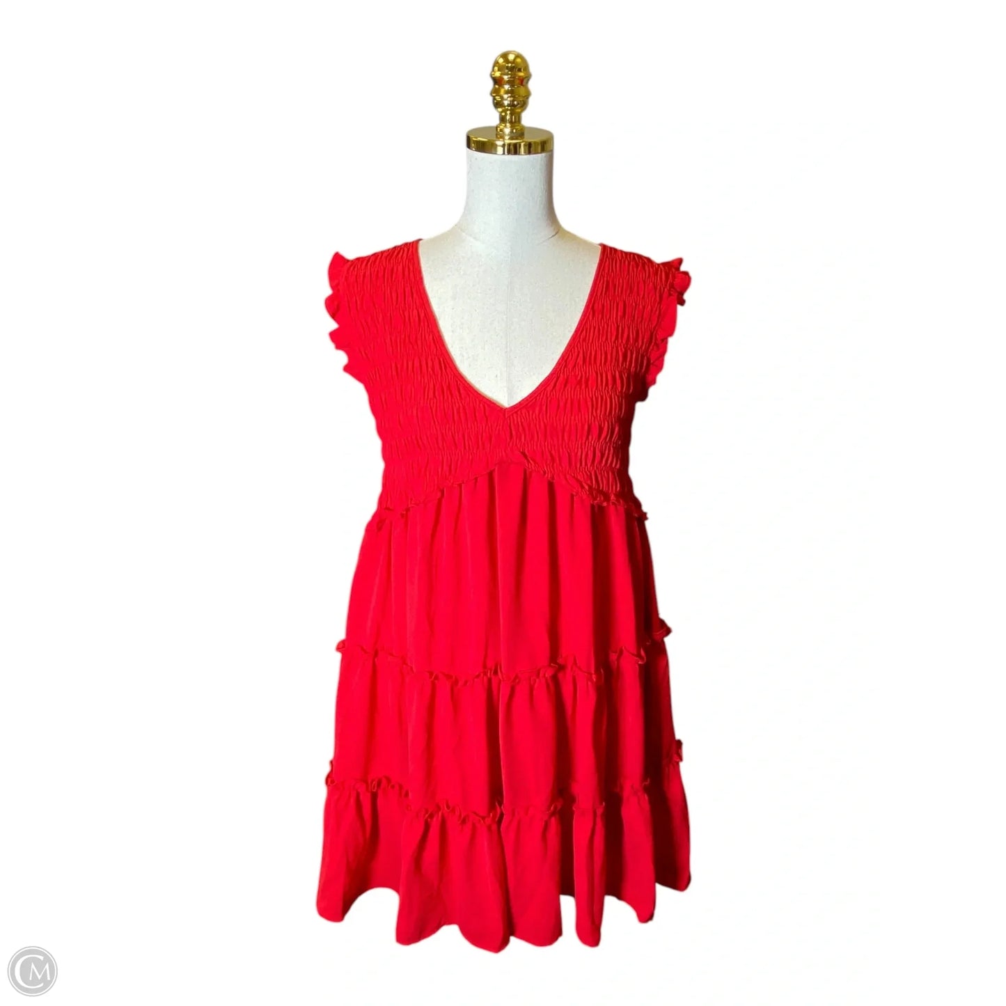 Dress Casual Short By She + Sky In Red, Size: S