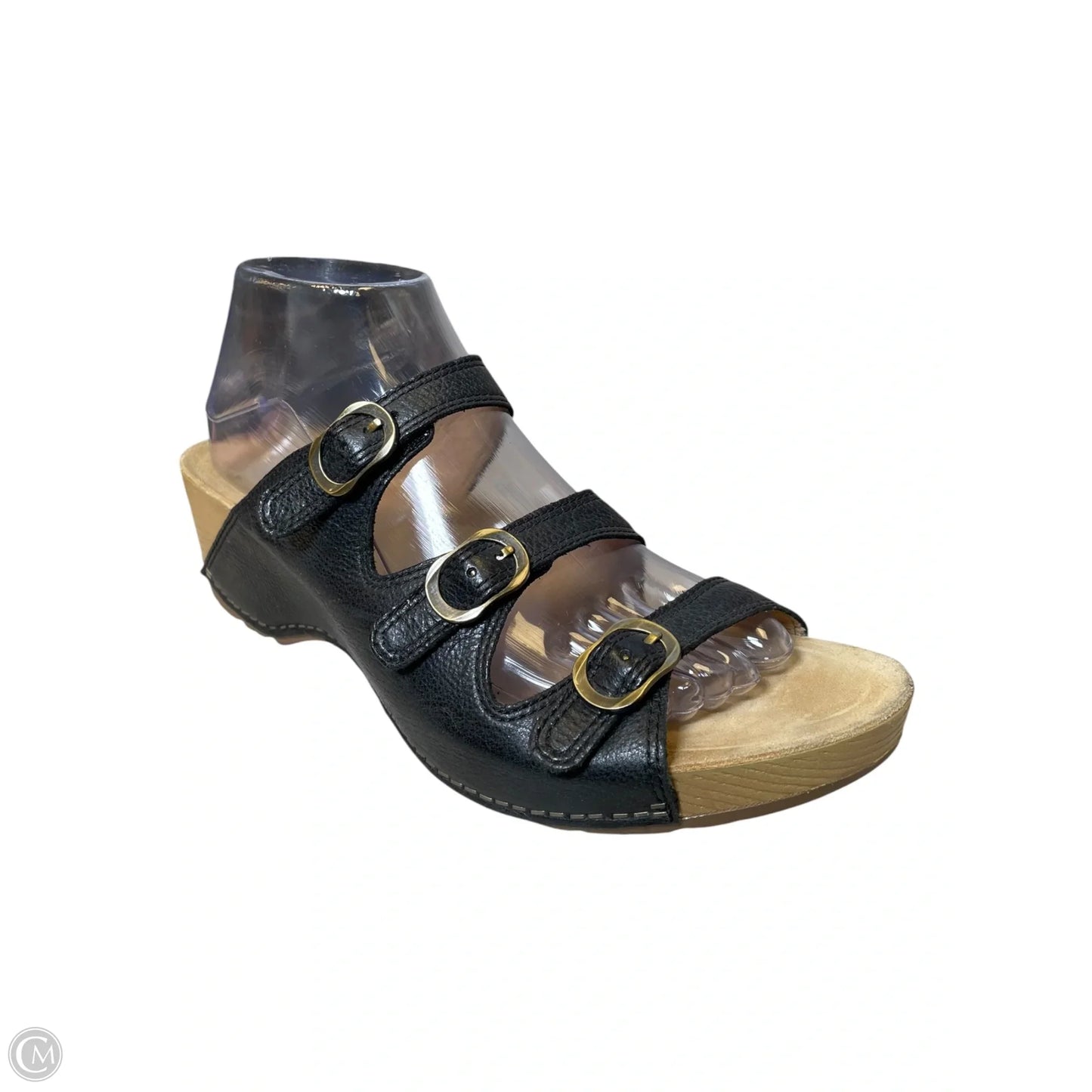 Sandals Heels Wedge By Dansko In Black, Size: 10