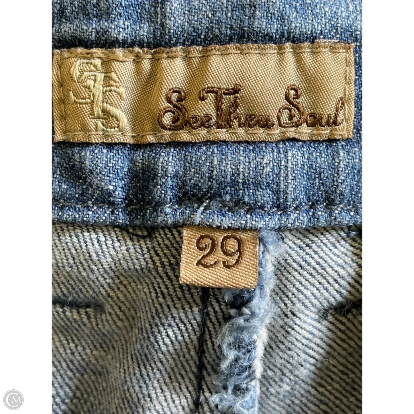 Jeans Wide Leg By See Thru Soul In Blue Denim, Size: 8