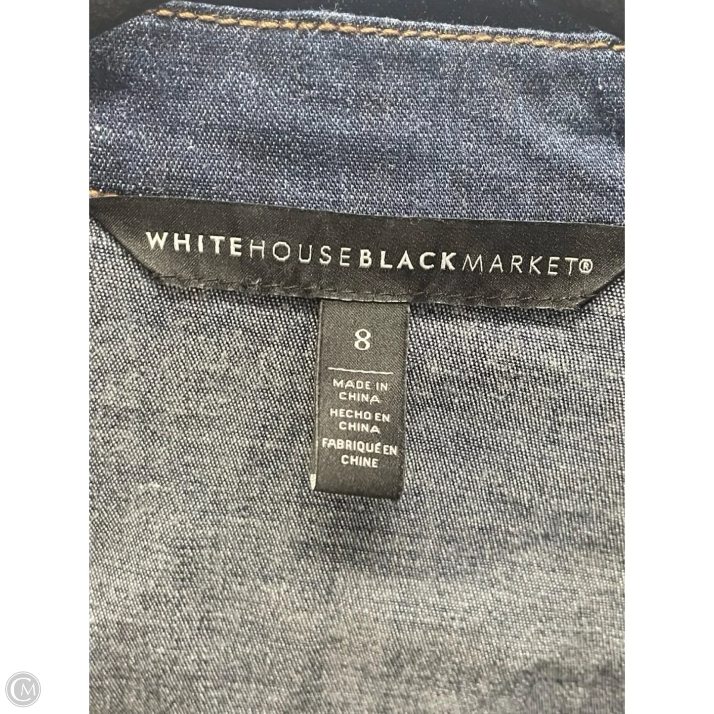 Dress Casual Short By White House Black Market In Blue Denim, Size: 8