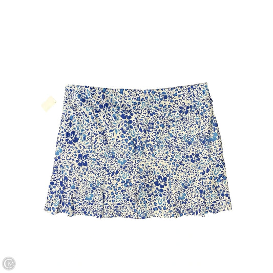 Skort By Coral Bay In Blue & White, Size: Xl