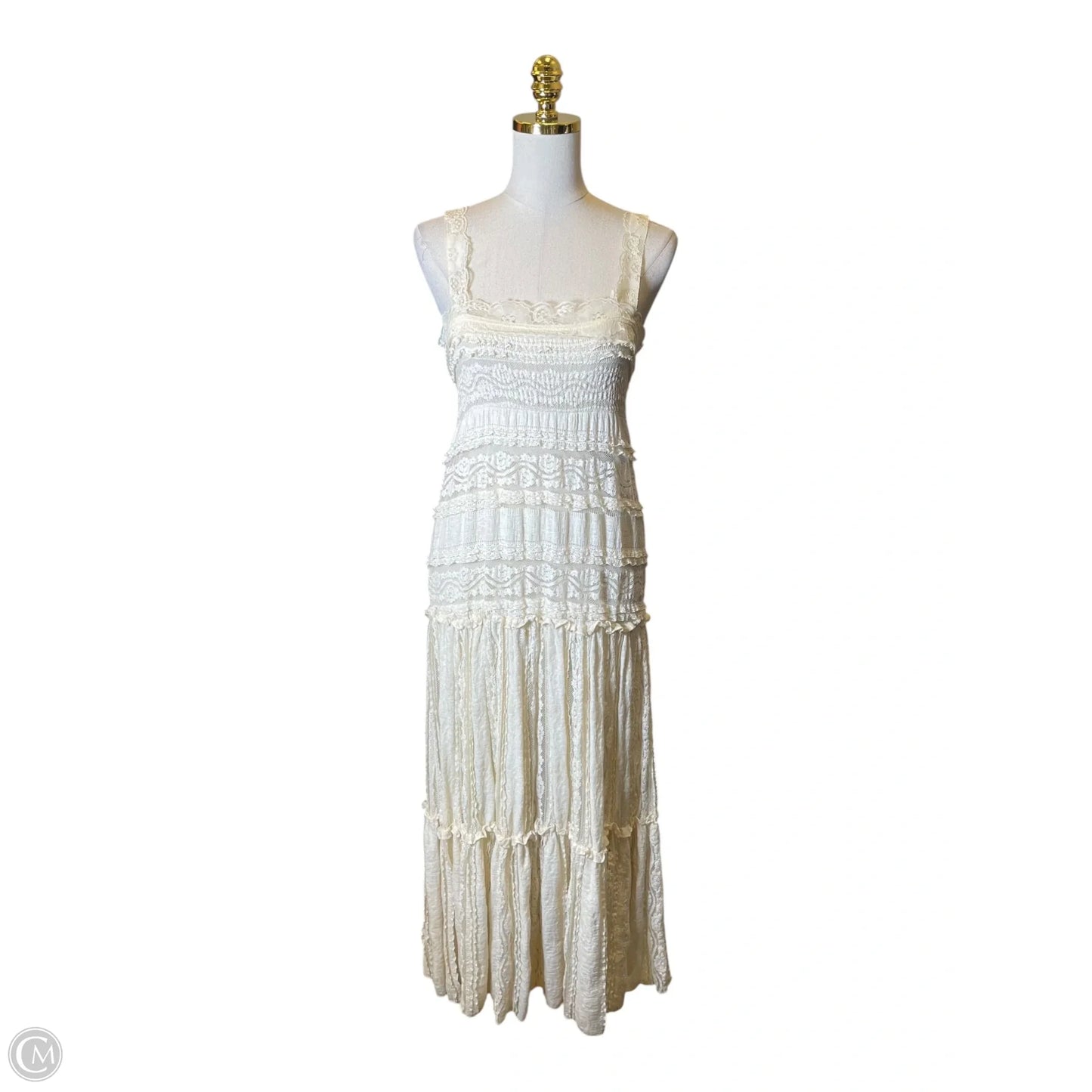 Dress Casual Maxi By Willow & Clay In Cream, Size: M
