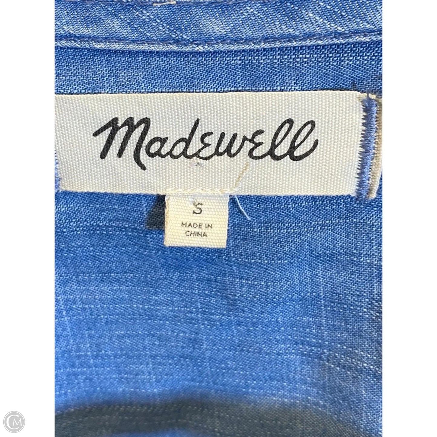 Dress Casual Short By Madewell In Blue Denim, Size: S
