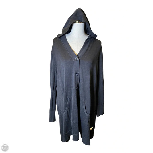 Sweater Cardigan By Isaac Mizrahi In Black, Size: 2x