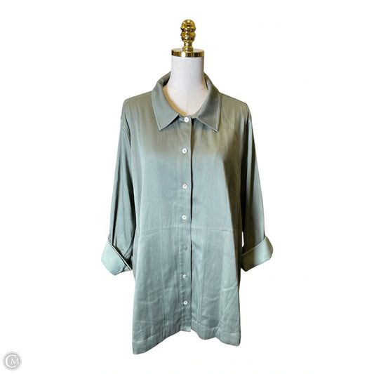 Cardigan By Soft Surroundings In Green, Size: 2x