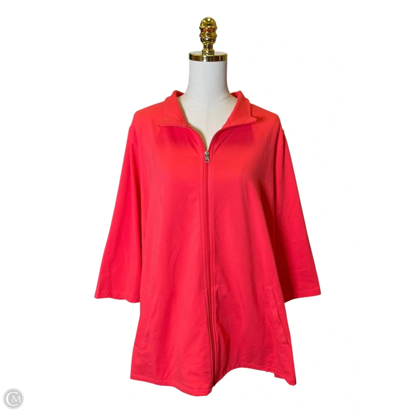 Cardigan By D&co. In Orange, Size: 2x