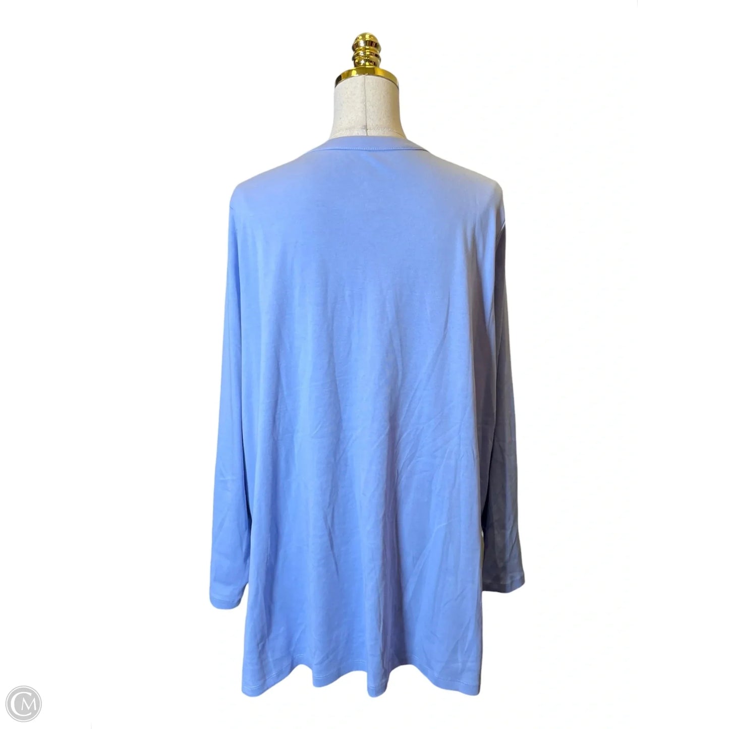 Cardigan By Isaac Mizrahi In Blue, Size: 2x