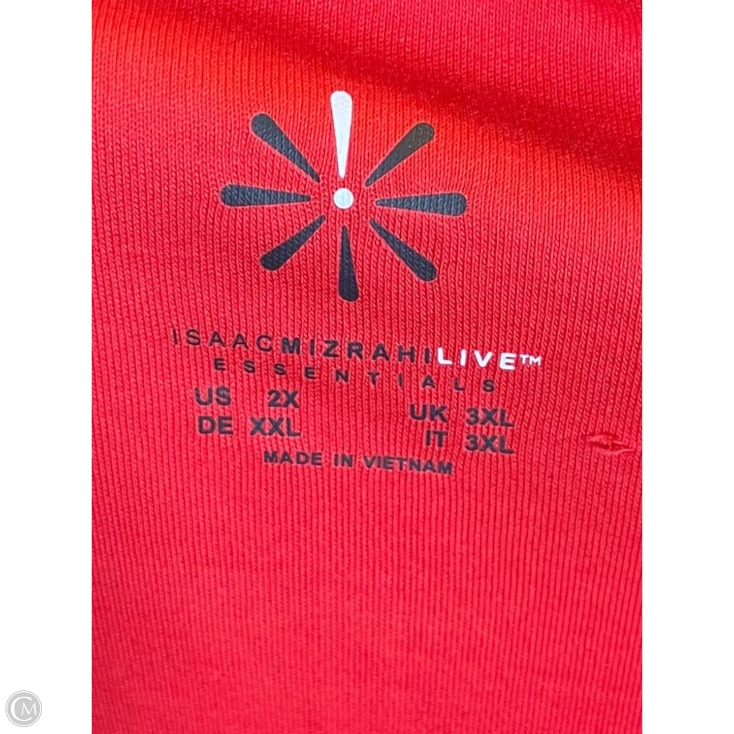 Cardigan By Isaac Mizrahi In Red, Size: 2x
