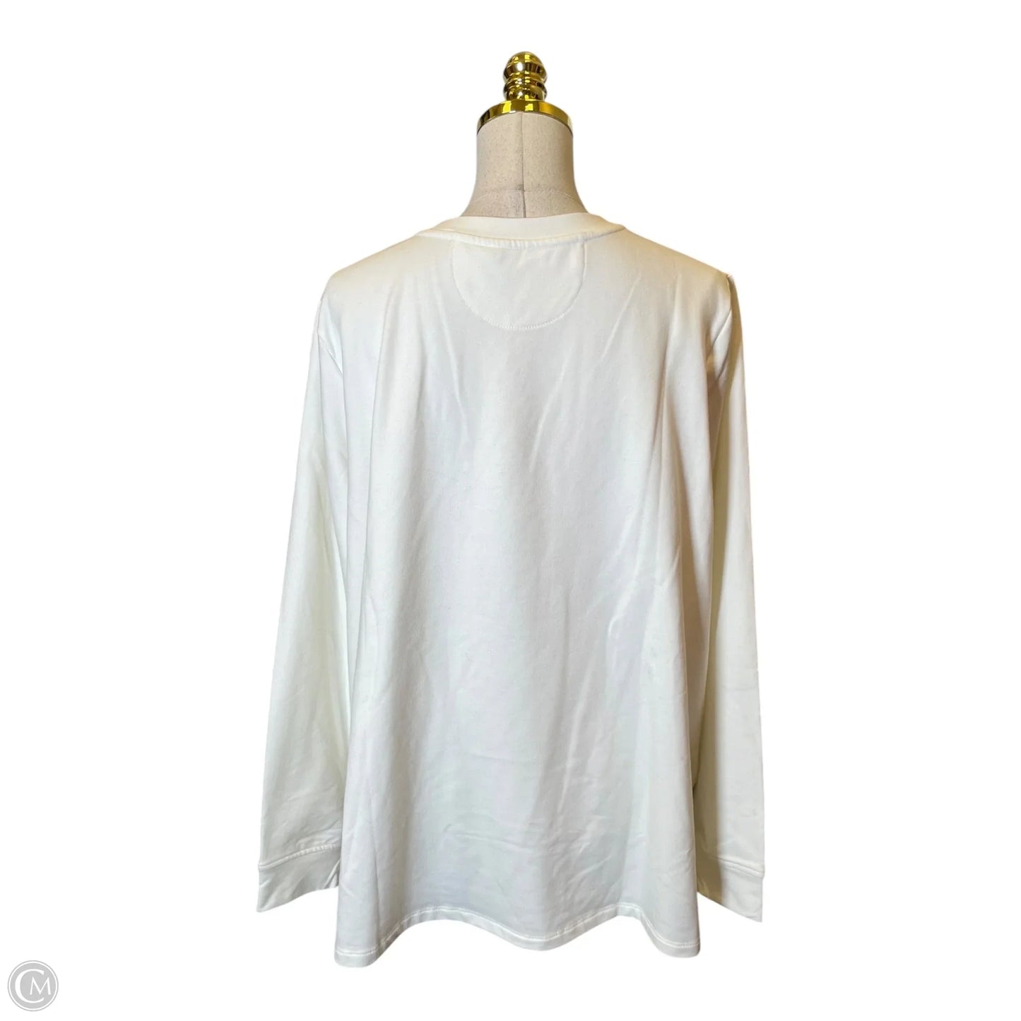 Sweater By D&co. In Cream, Size: 2x