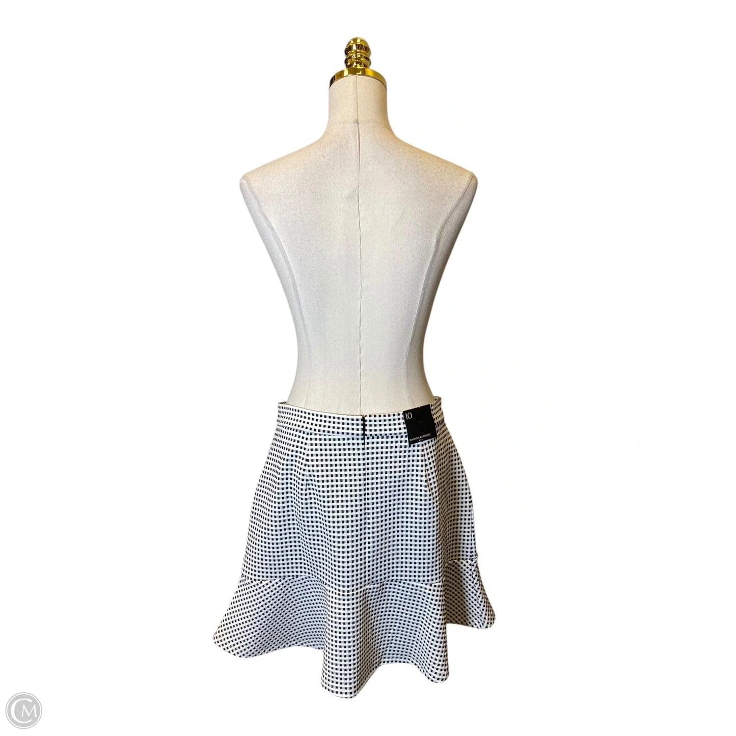 Skirt Mini & Short By Banana Republic In Black & White, Size: 10