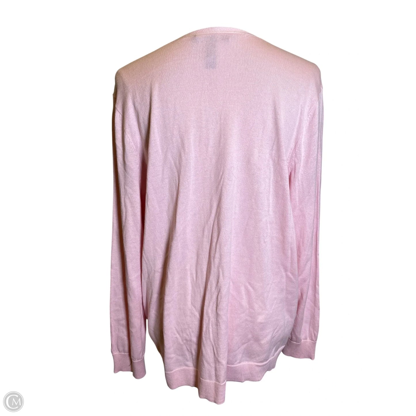 Sweater Cardigan By Lauren By Ralph Lauren In Pink, Size: 2x