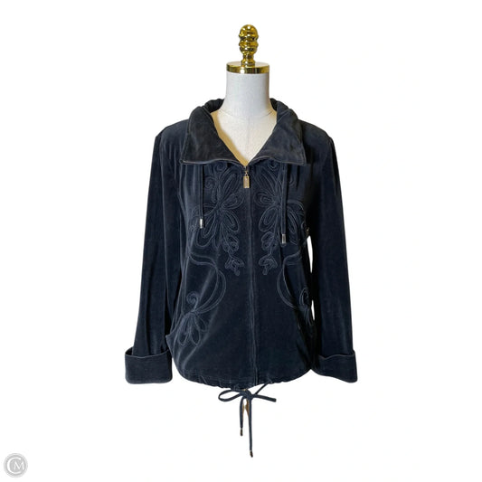Jacket Luxury Designer By St John Collection In Black, Size: L
