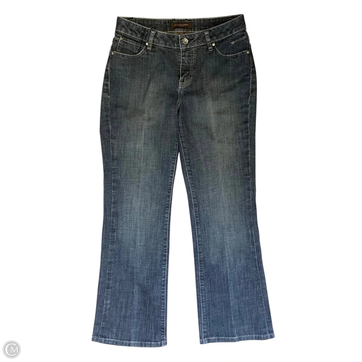 Jeans Straight By Christopher Blue In Blue Denim, Size: 4