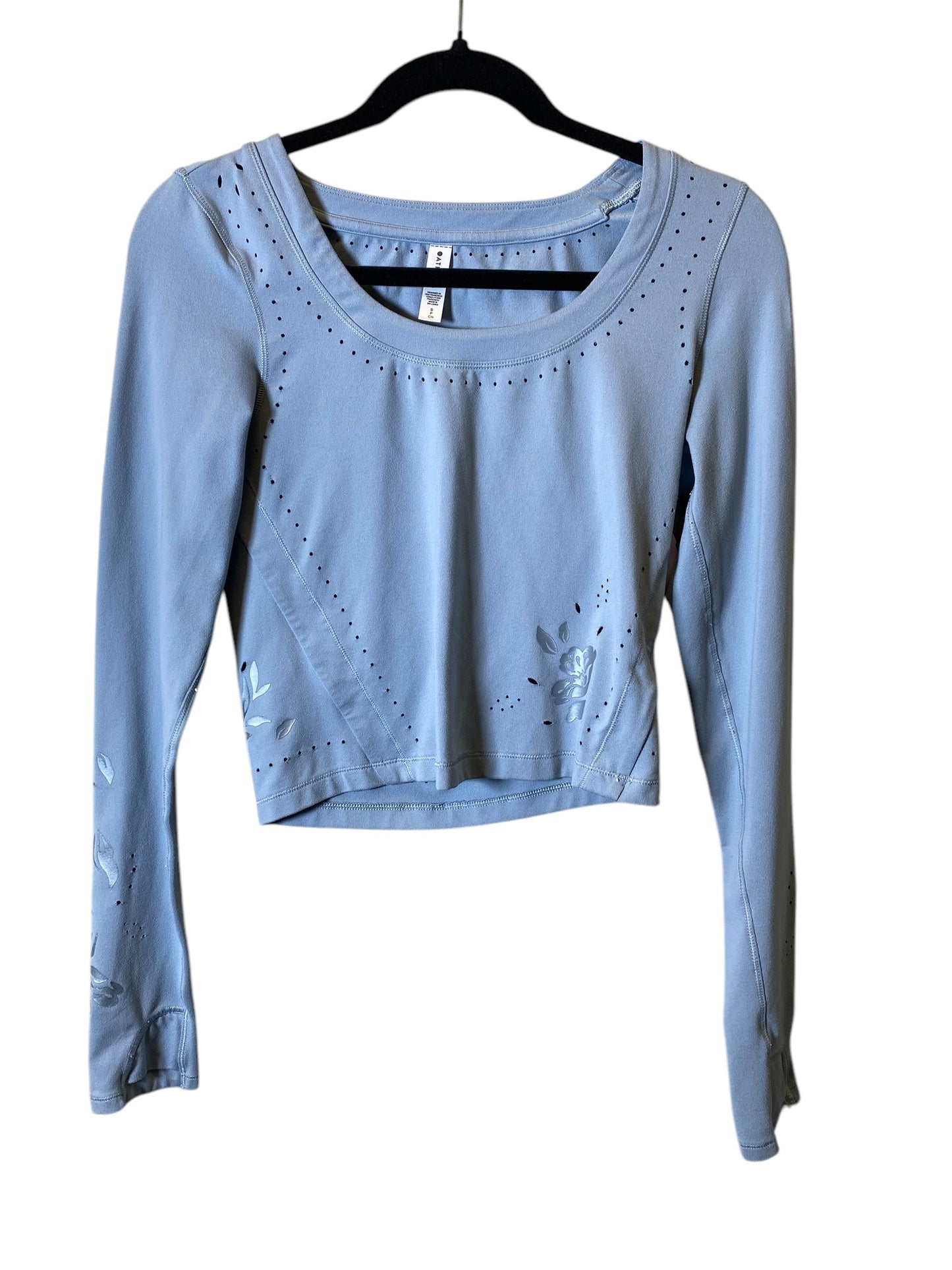 Athletic Top Long Sleeve Crewneck By Athleta In Blue, Size: S